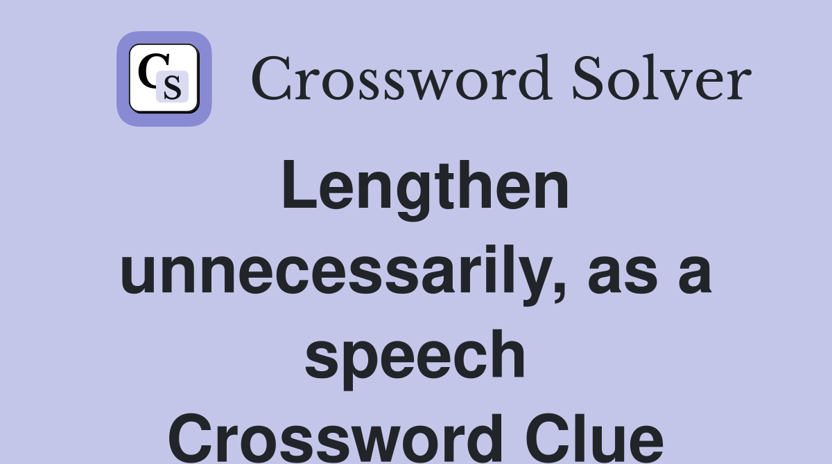 make an unrehearsed speech crossword clue